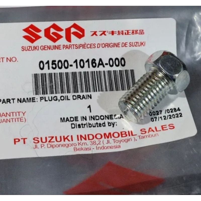 baut tap pembuangan oli mesin suzuki shogun 125 smash fd arashi spin hayate addres satria  fu fi