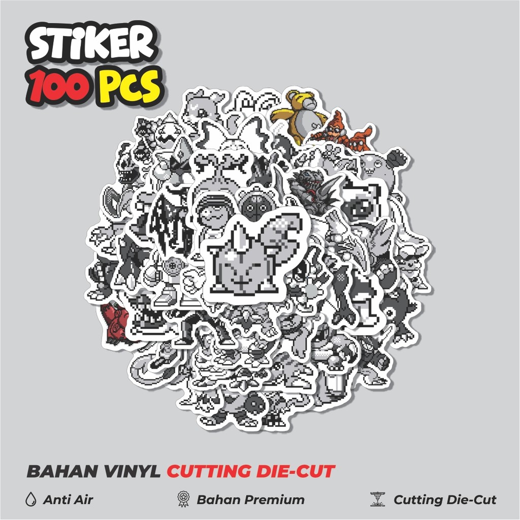 

Terbaru! 50 pcs Stiker Pixel Digimon V71 Dekorasi Lucu Kreatif untuk Notebook, Skateboard, HP