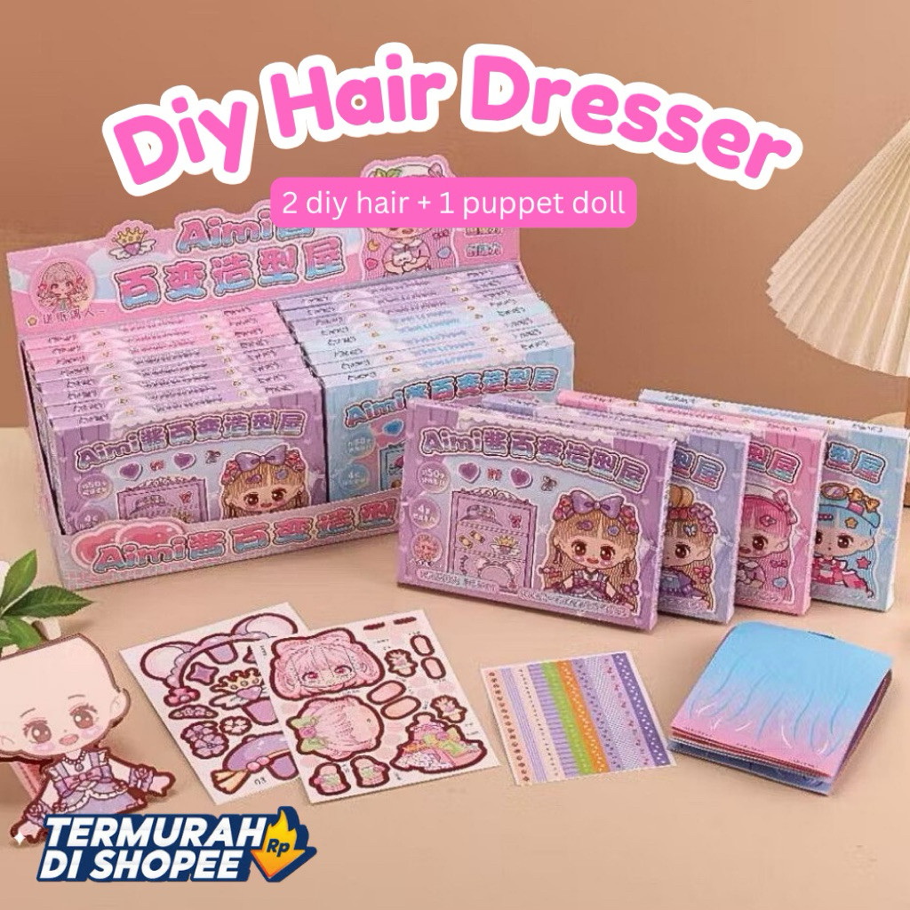 Mainan Hair Dresser Dus Diy Gunting Rambut Magic Hairdresser And Paperdoll