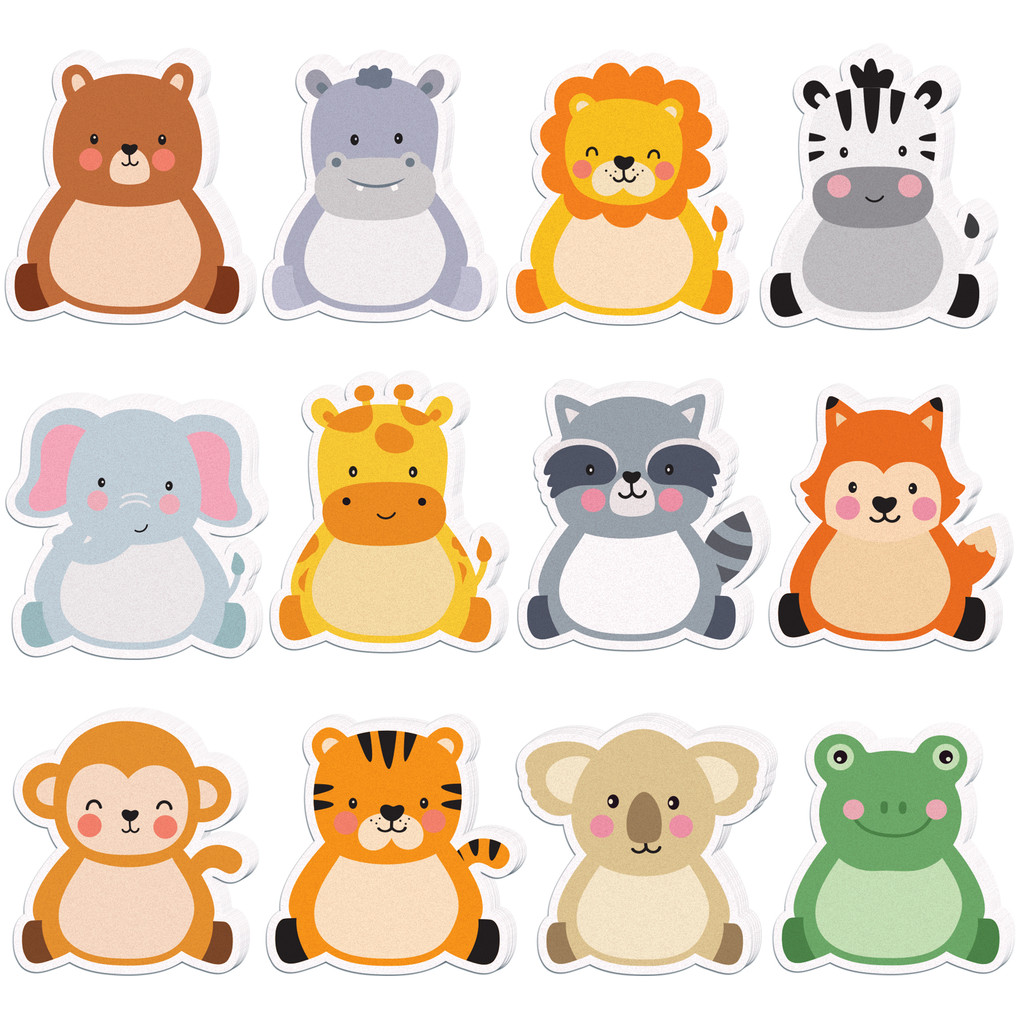 

240Pages Cartoon Jungle Animal Memo Pads Set Refrigerator Sticky Notes Stationery Label Notepad Self-Adhesive Memo Book Supplies