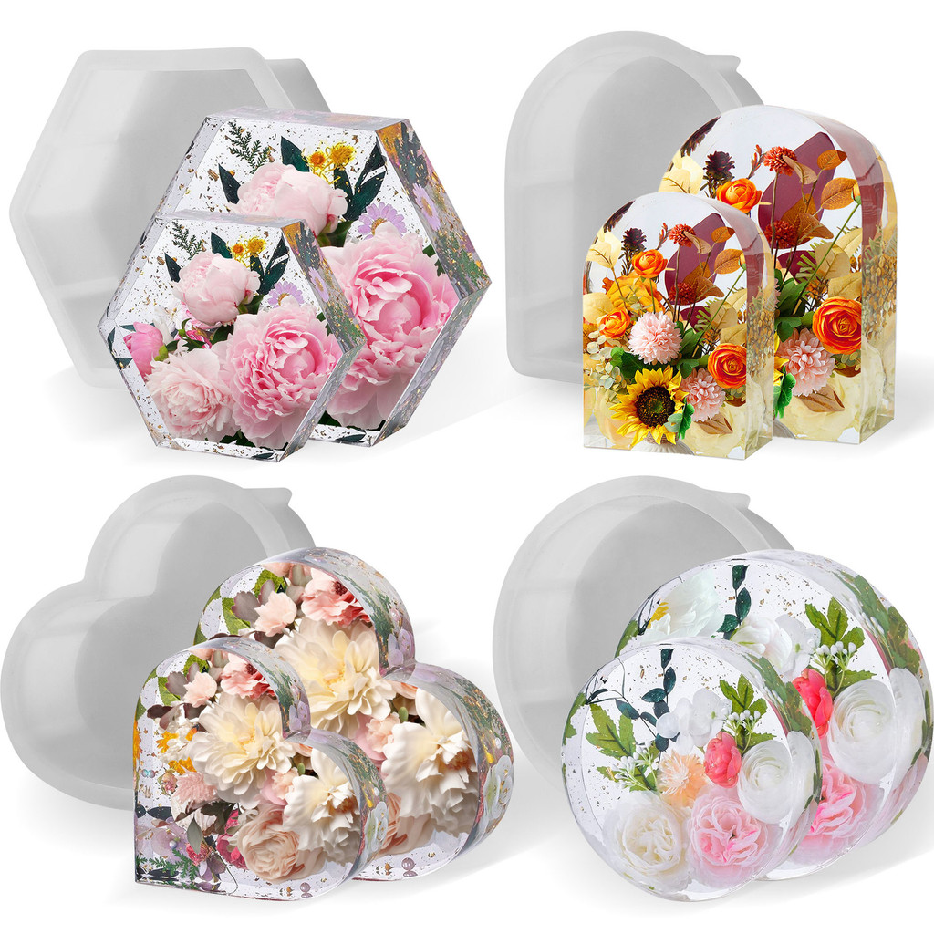 

DIY Crystal Epoxy Resin Silicone Mold Geometric 3D Desktop Ornament Bookend Mould for Wholesale Crafts Decor