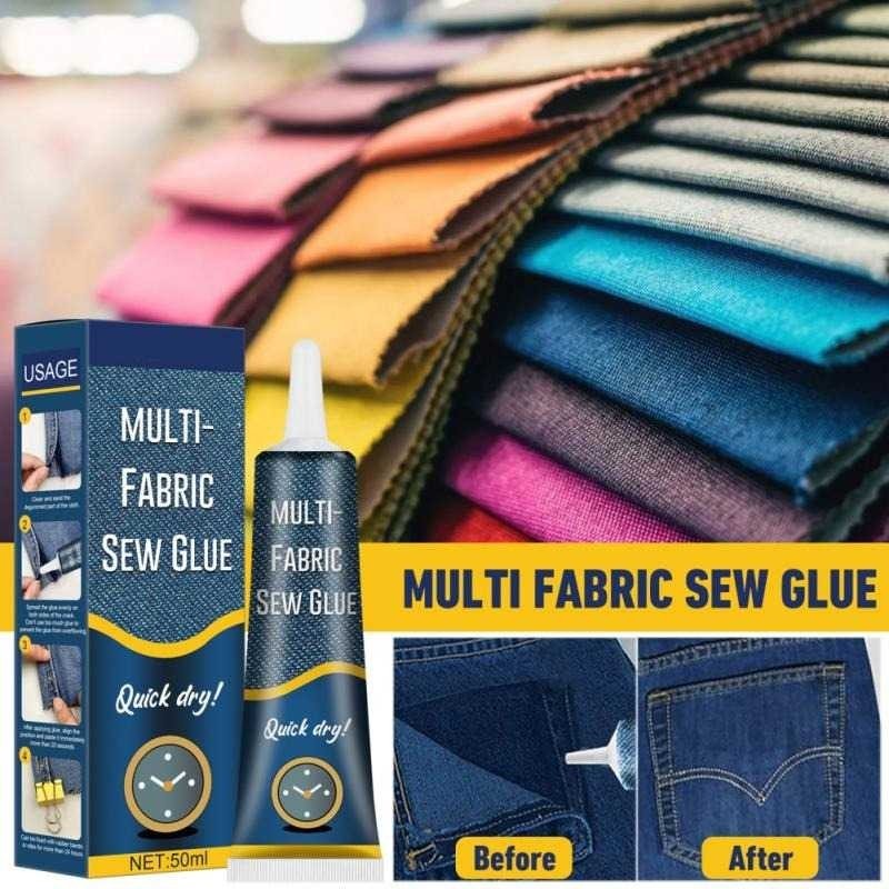 

SKSSSTR Jue-Fish Cairan Liquid Lem Perekat Kain Kulit Sew Glue 50ml - js009