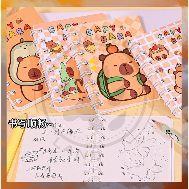 

MUMUSLAND Notebook Ring Kapibara Capybara 16 lbr Catatan Memo Ring Buku Tulis Spiral S-NB032