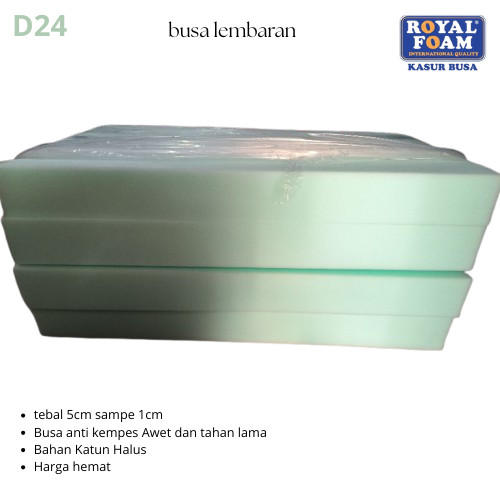 Busa Lembaran Serbaguna Density 24 tebal 5cm Busa Lesehan Busa Alas Sofa Busa Alas Kursi