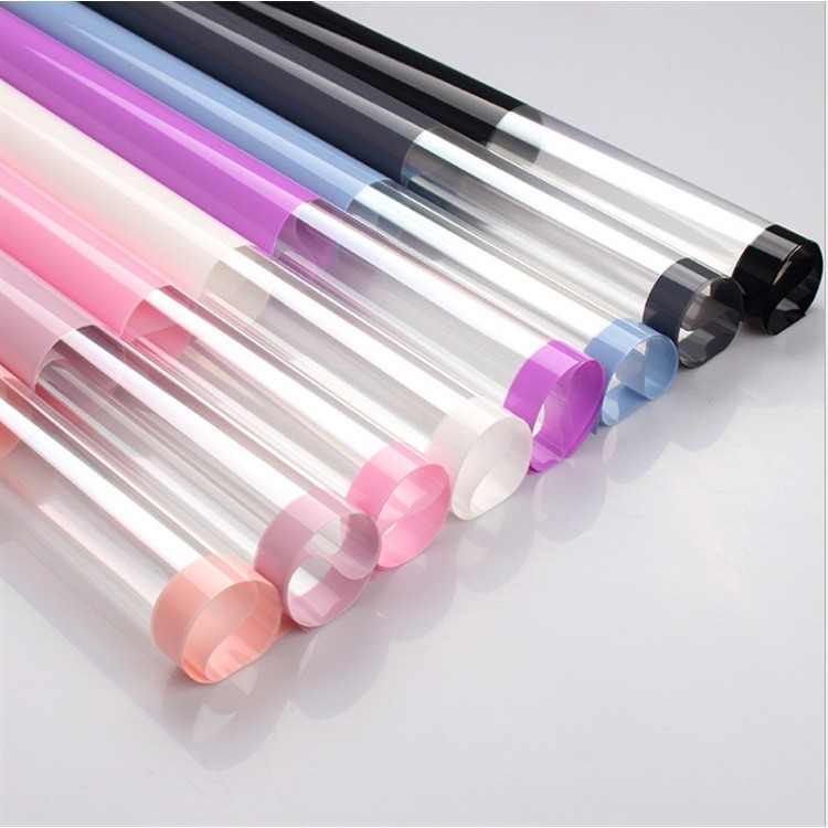 

Rose Paper - Kertas Buket Cellophane Flower Wrapping Paper Color Frame Transparan List Waterproof KB6054