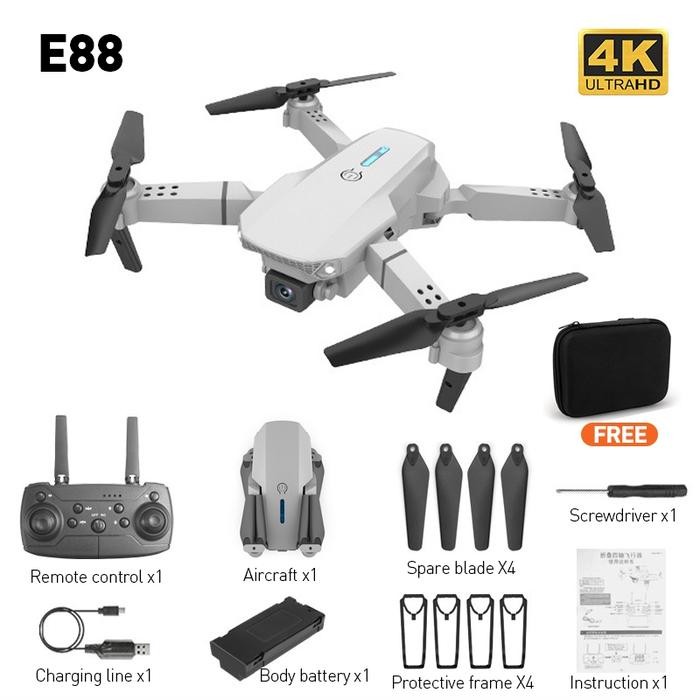 E88 Pro Drone/E99 Pro Drone Anti Tabrak Drone Mini Dengan Kamera HD Drone Smart Drone E88 Pro 4K/E99