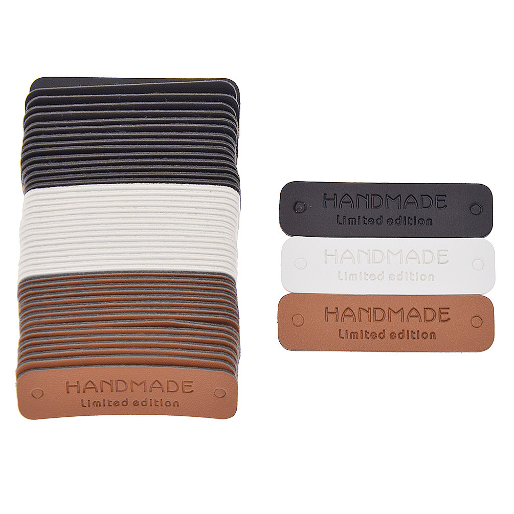 

Handmade Garment Tags Labels PU Leather Labels For Jeans Bags Shoes Making Supplies