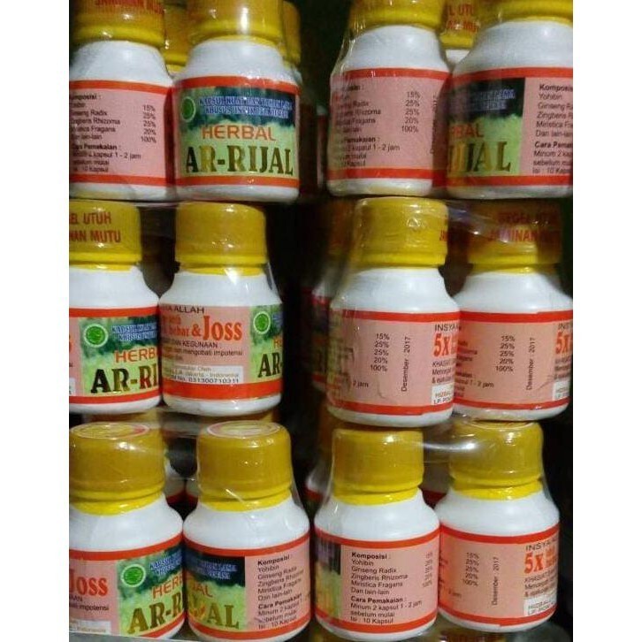 TERMURAH Kapsul herbal Ar-rijal 100% Original obat kuat-dan-tahan lama isi 10kapsul - Wantong.ID