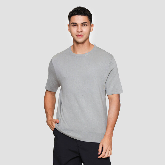 Suko Rajut Kerah Bulat Lengan Pendek Kaos Pria 122346471