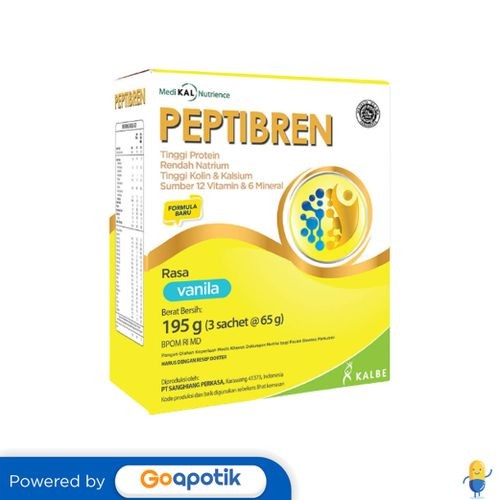 

Peptibren Rasa Vanila 65 Gram Box 3 Sachet (195 Gram)