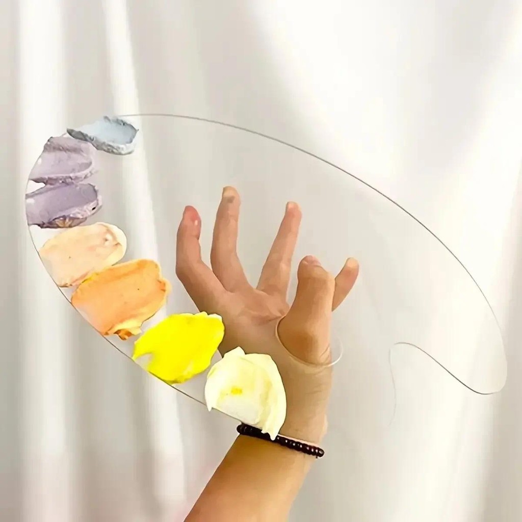 

1Pcs Transparent Palette Acrylic Palette Fine Arts Oil Painting Palette Gouache Acrylic Painting