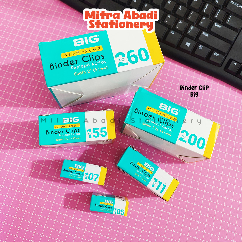 (1 PACK) BINDER CLIP BIG / 260 280 PENJEPIT KERTAS KLIP BESI PAPER CLIP STATIONERY MURAH LENGKAP