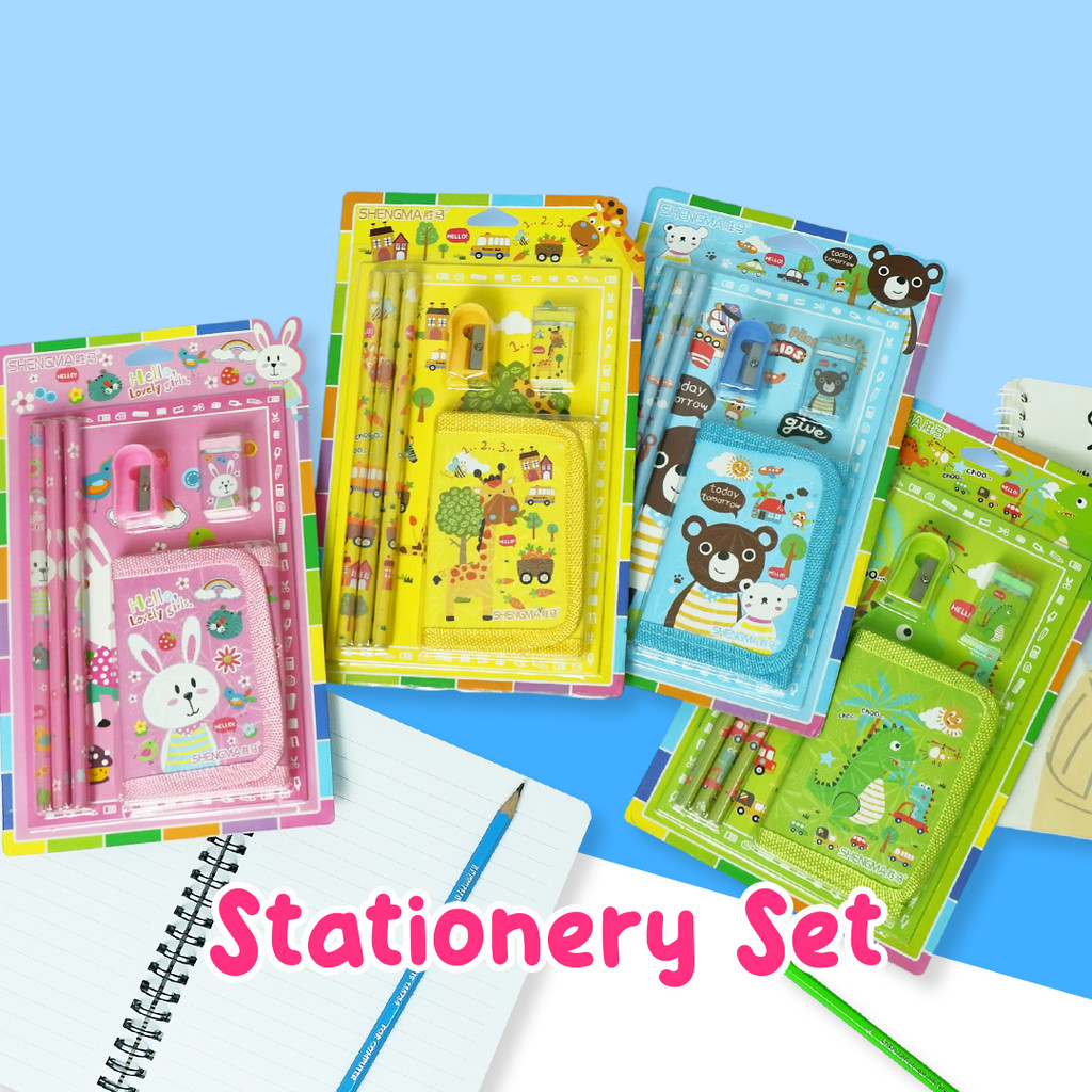 

Pensil Set Paket Alat Tulis Sekolah Lucu #40335 (Sm8851) Stationery Set Souvenir Kado Ulang Tahun