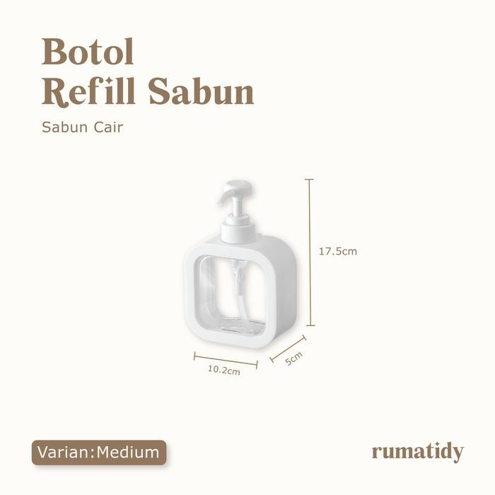 

SOBI Botol Sabun Refill Pump 300mL 500mL Sabun Cair Sabun Cuci Tangan Sabun Piring Estetik Minimalis Korea Tempat Sabun Transparan Dapur - Medium (300mL)