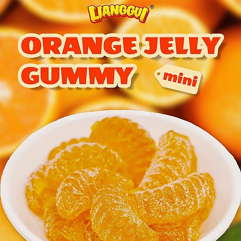 

48pcs Lianggui Permen Jelly Jeruk HALAL Cemilan Anak Kenyal Manis Snack Viral untuk Sekolah Travel ....
