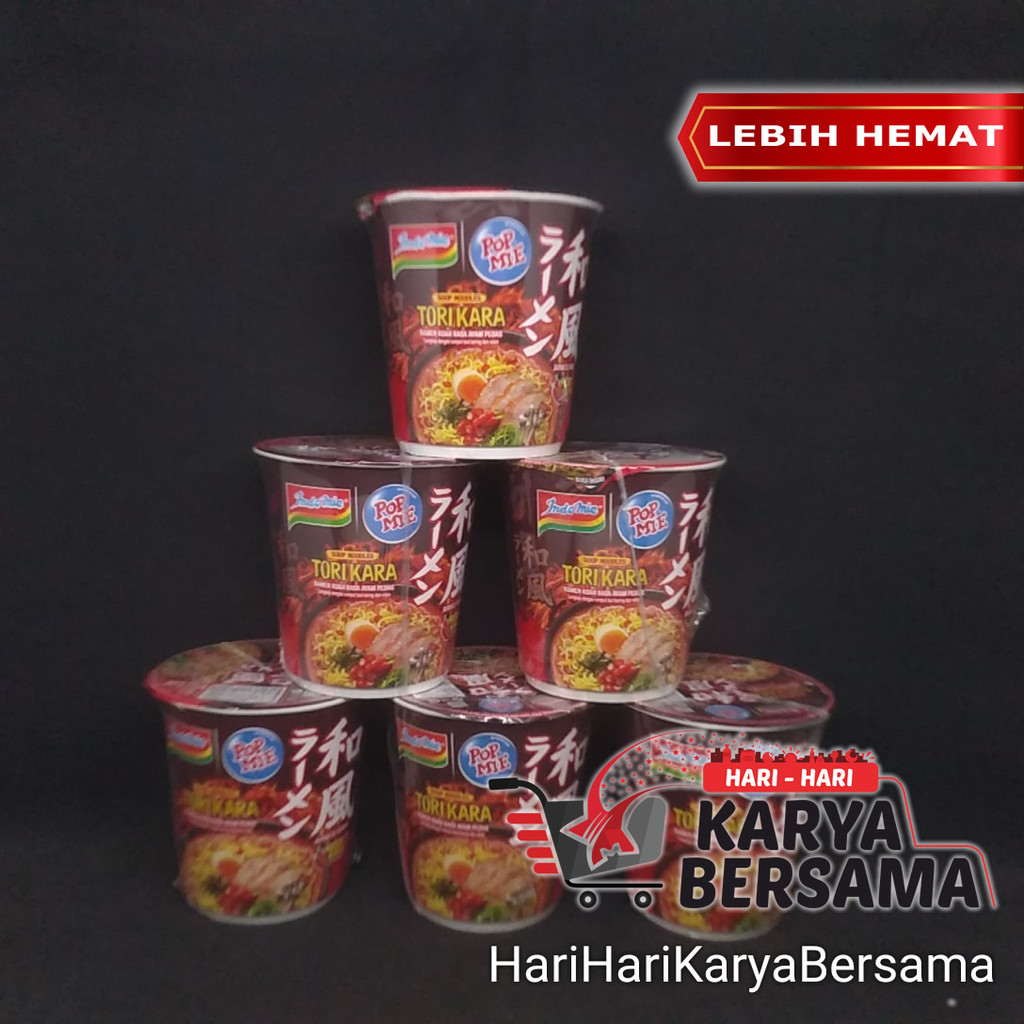 

MAKANAN MI INSTAN POP MIE CUP SOUP NOODLES TORIKARA PACK 6'S X 70GR
