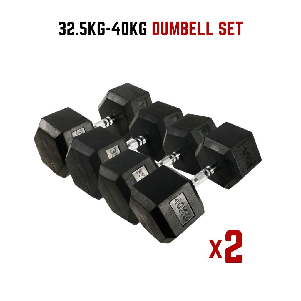 32.5-40 KG SET Hexagonal Dumbell