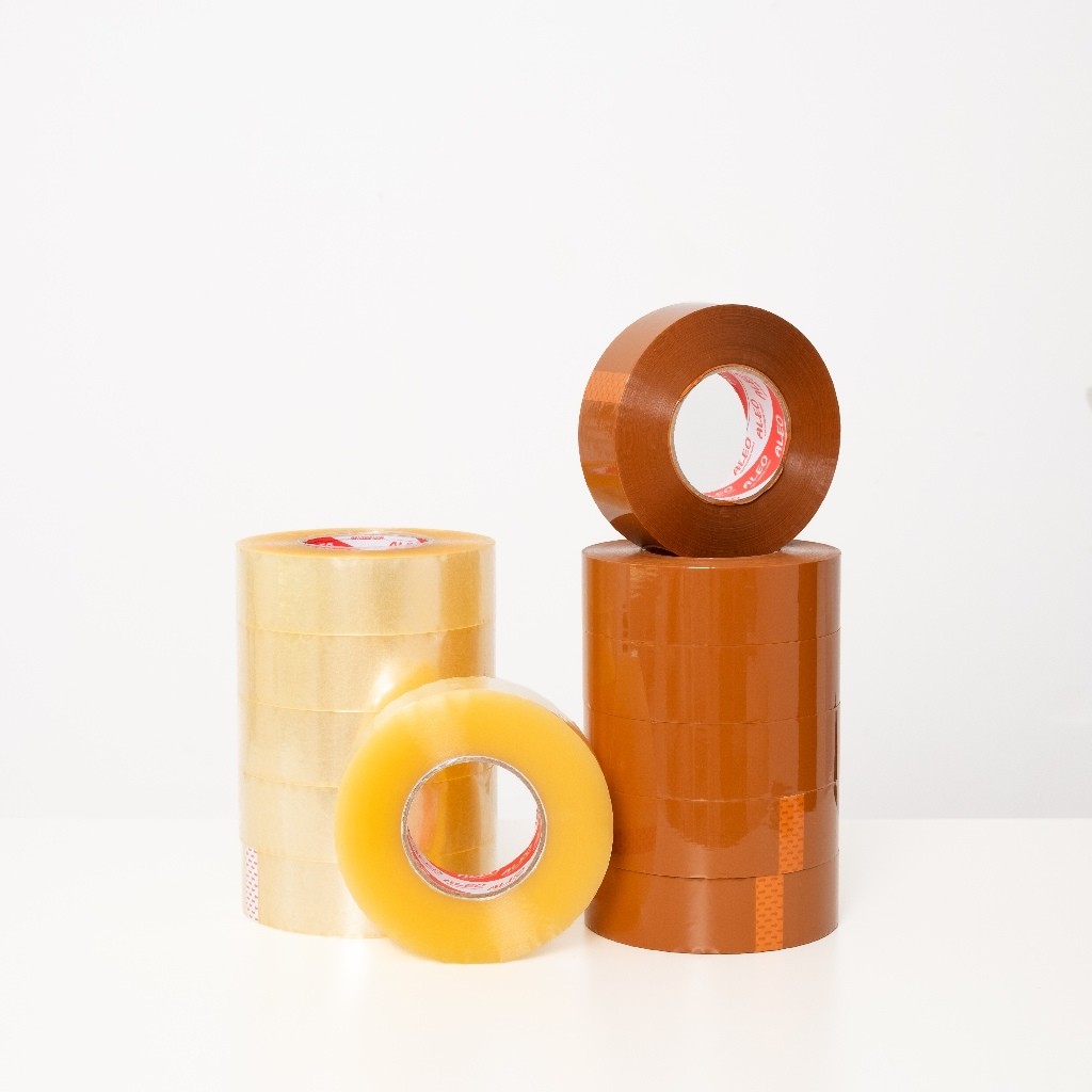 

Lakban Bening 45mm x 500 Yard - Lakban Coklat 45mm x 500 Yard JUMBO ALEO