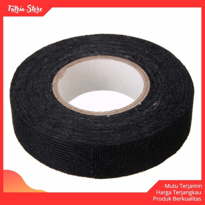 

Lakban Kabel Listrik Kain Adhesive Cloth Wiring Tape Tahan Panas 15 M - Fatria Store