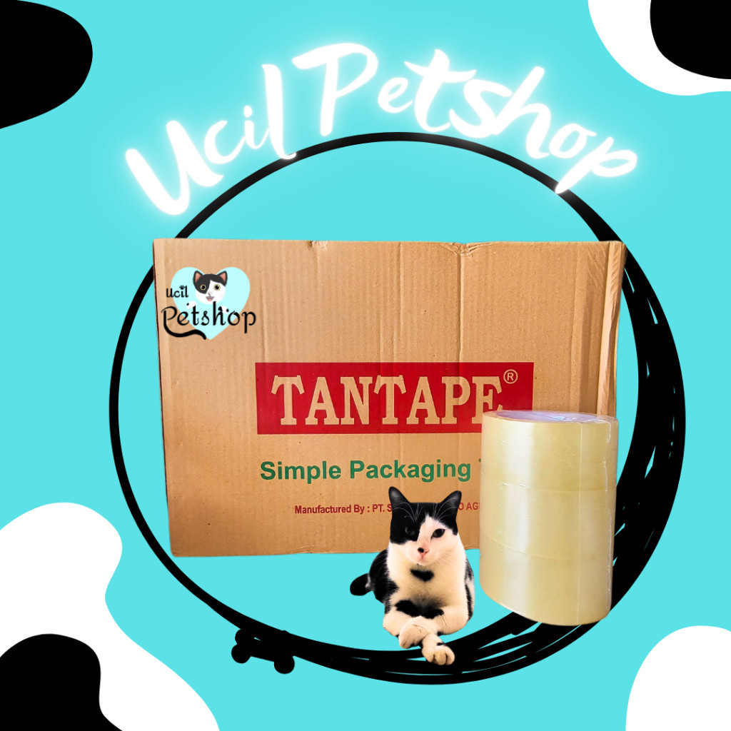

Lakban Tan Tape Tantape OPP Selotip Clear Bening 48mmx90yd FULL (1 Dus)