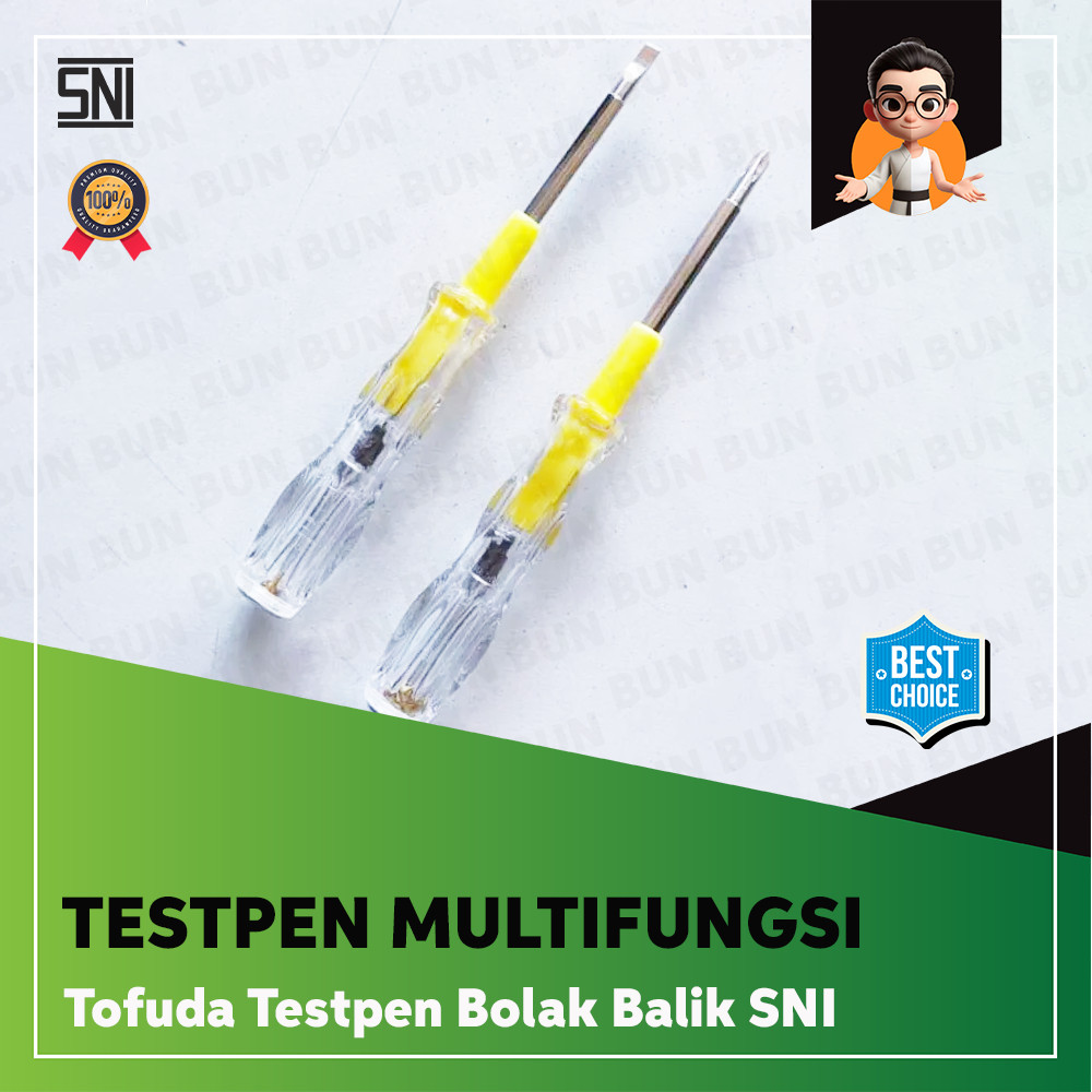 Obeng Testpen Bolak Balik - Tespen Multifungsi TOFUDA SNI