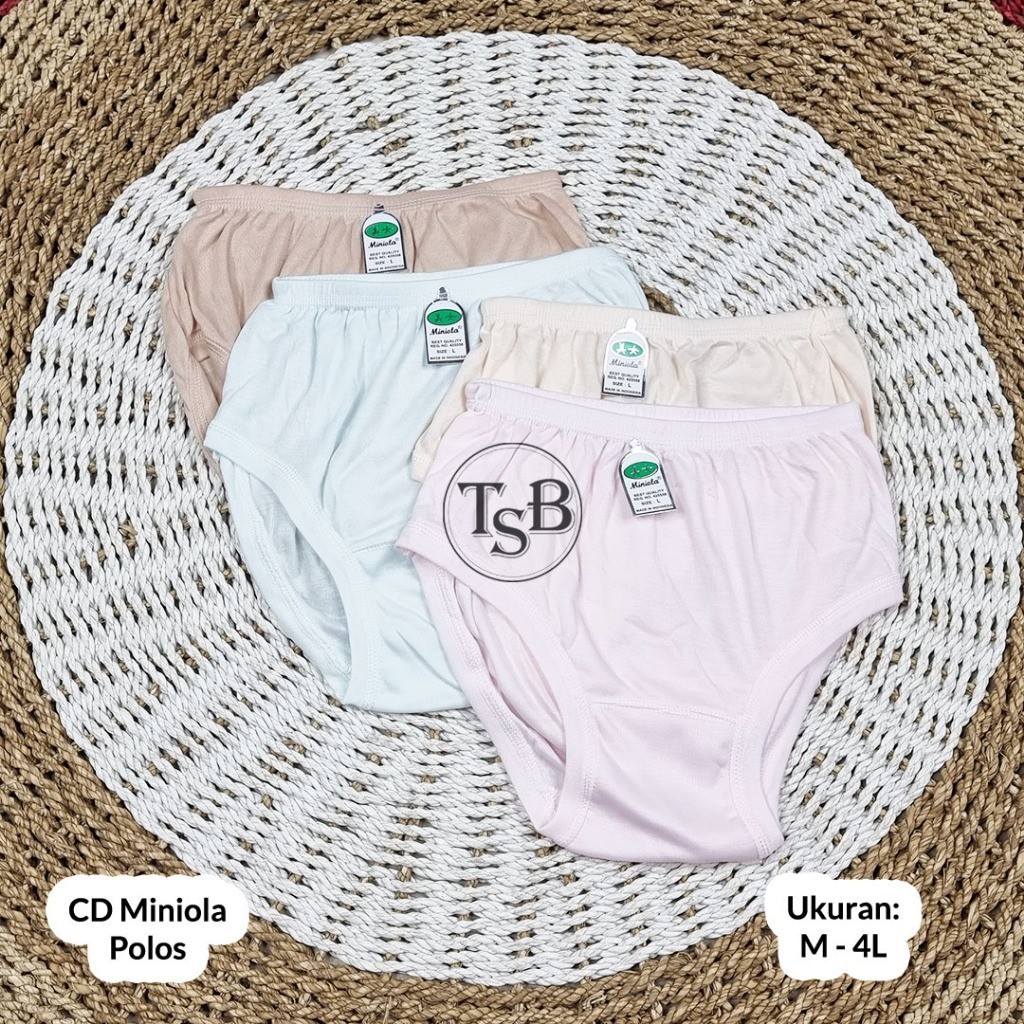 (6 Pcs) Miniola CD Wanita | Celana Dalam Polos Wanita
