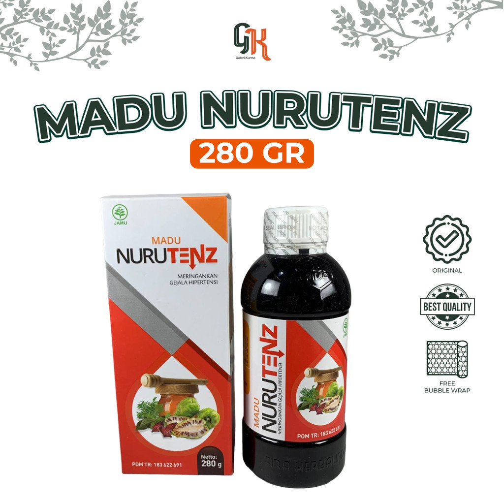 

MADU NURUTENZ HERBAL MENURUNKAN DARAH TINGGI ATAU HIPERTENSI ORIGINAL 280gr