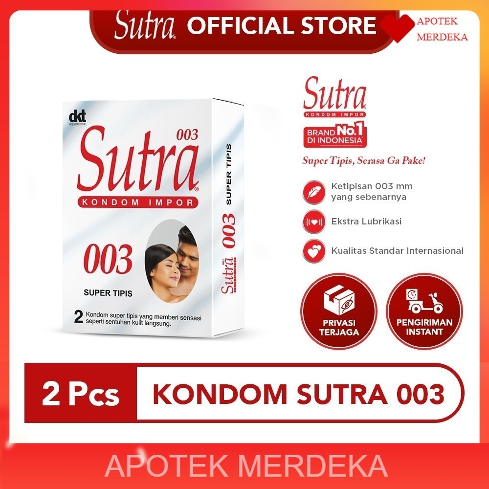 Sutra 003 ISI 2 PCS / Kondom Super Tipis Sutra 0.03