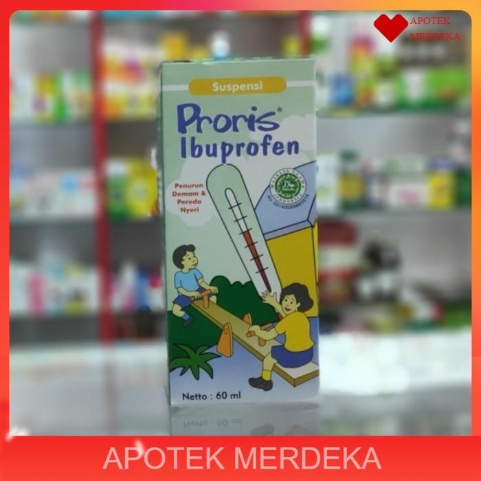 proris ibuprofen sirup anak 60ml obat demam / panas / sakit gigi anak