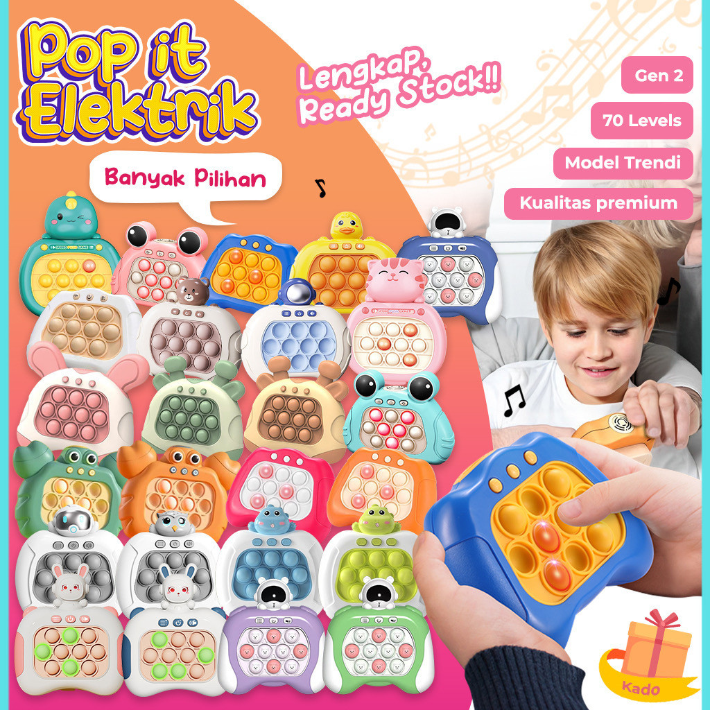Mainan Anak Pop It Elektrik Fast Push - Mainan edukasi anak viral Puzzle motorik fidget toys