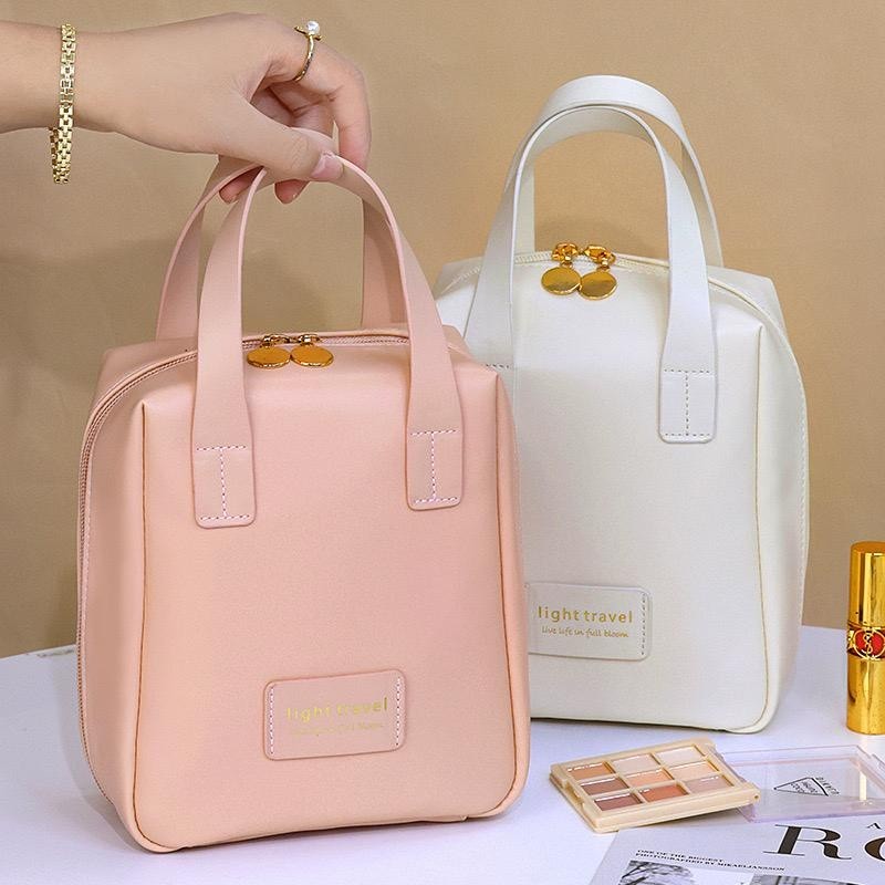Tas kosmetik portabel Shell tas penyimpanan portabel perjalanan tas penyimpanan produk perawatan kul