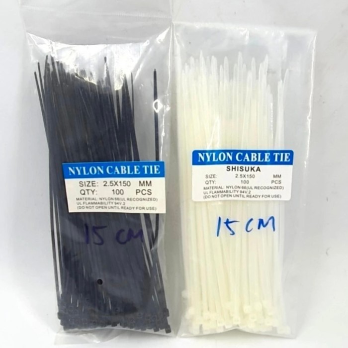 

Kabel ties cable ties 15cm 2,5 x 150mm, isi 100 pcs pengikat plastik