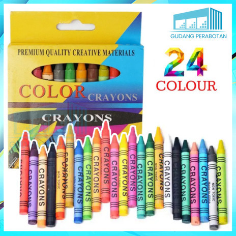 

GP CRAYONS SET 24 COLOR / ART SET / PENSIL KRAYON ANAK SEKOLAH 24 WARNA