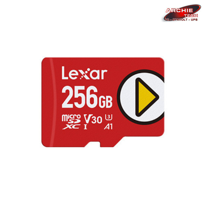MicroSDXC LEXAR 256GB PLAY UHS-I U3-V30 A1 - up to 160Mbps Read/ 100Mbps write LMSPLAY256G-BNNNG