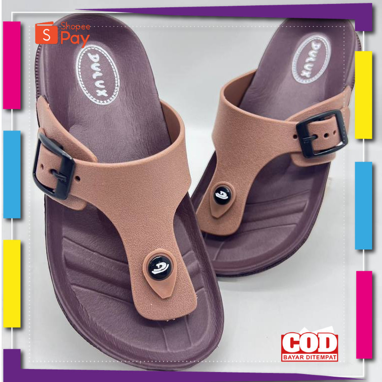 [PREMIUM ORIGINAL] Dulux 213 Sandal Wanita Pria Kekinian / Sandal Jepit cewek Cowok Merek Dulux Ukur