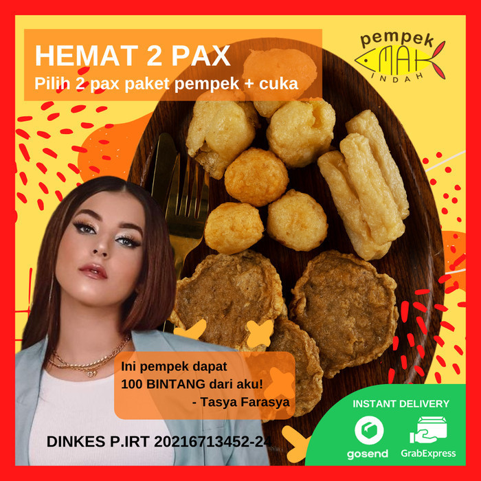 

PEMPEK EMAK INDAH - PEMPEK MPENAK PALEMBANG ASLI - Paket Pempek 2 Pax - Mix- tulis note