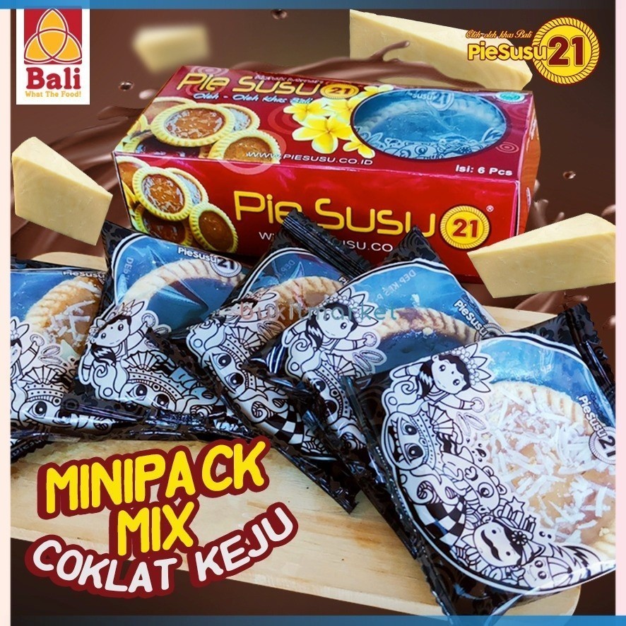 

Pie Susu 21 Bali Minipack Mix Cokelat Keju (6pcs)