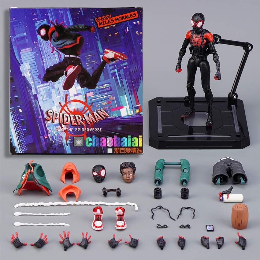 Marvel SpiderMan Miles Morales / Figure Miles Morales Sentinel / Action Figure Model Boneka