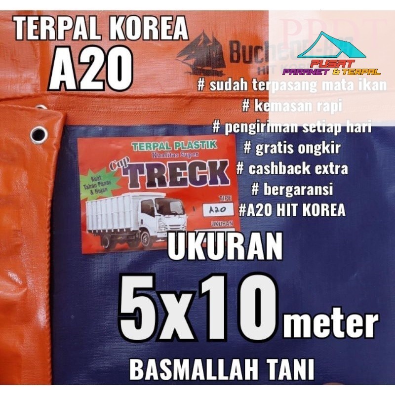 Terpal Korea A20 Ukuran 5x10 meter kualitas