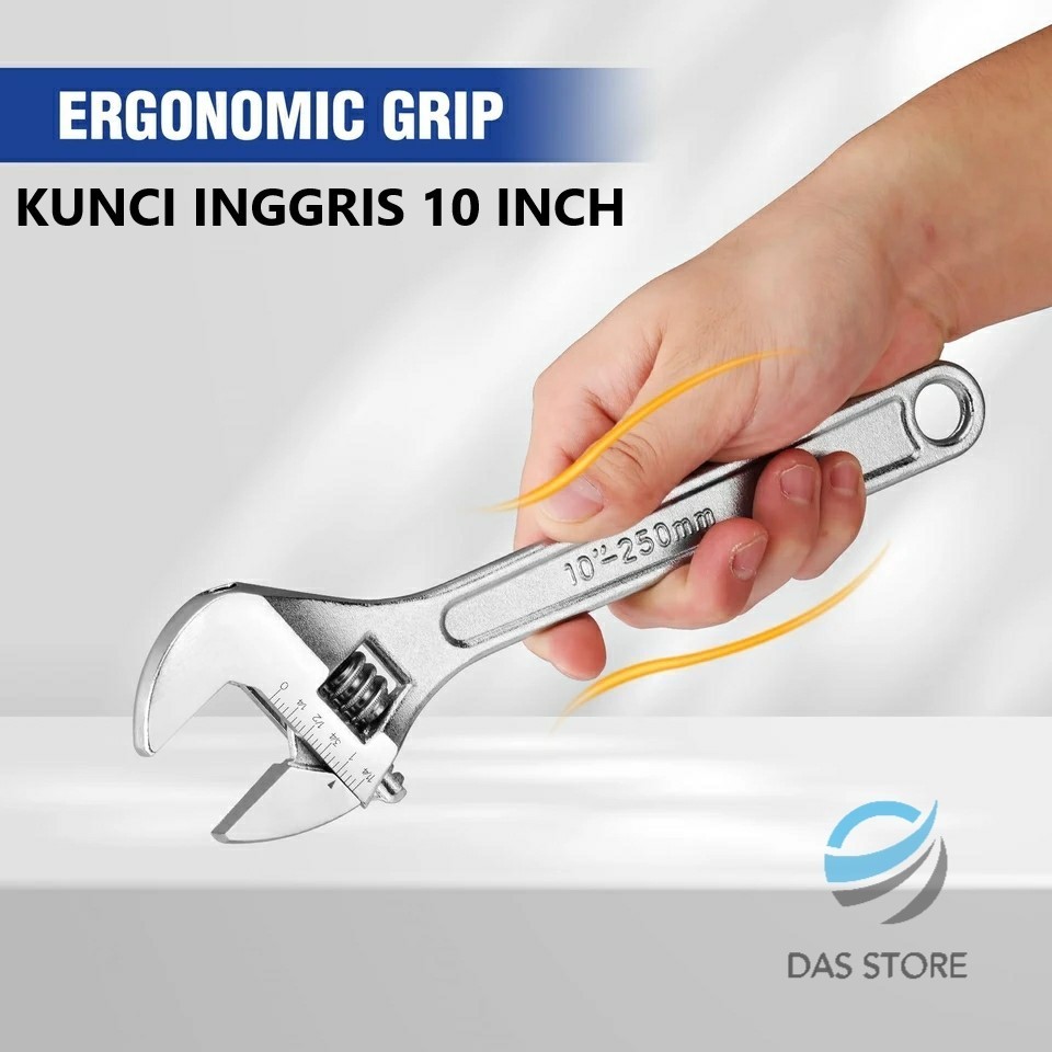 Kunci Inggris 10 Inch Adjustable Wrench bahan dari forged steel