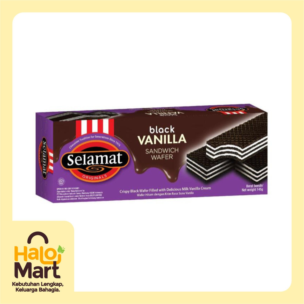 

SELAMAT BLACK VANILA WAFER 145 GRAM