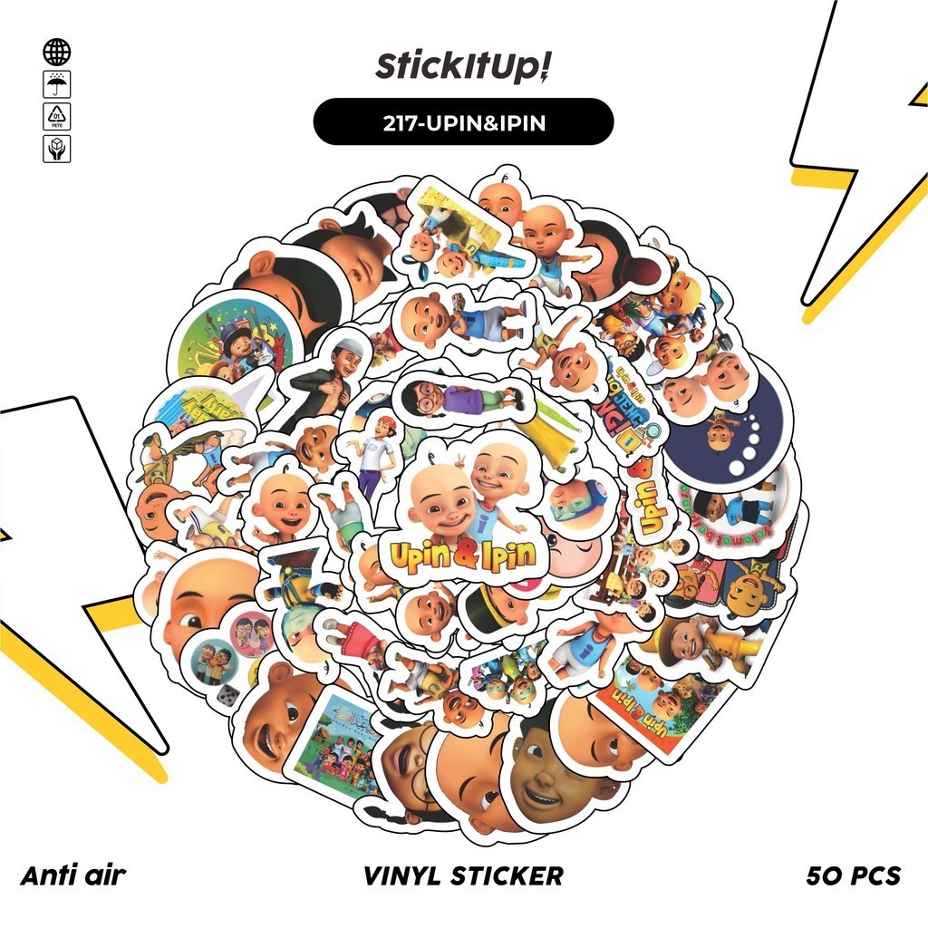 

COD✨ 50 Pcs Stiker Pack Graffiti Motif Kartun Upin & Ipin Lucu Aesthetic Vynil Waterproof untuk Freebies Sticker Buku Journal Casing HP Laptop