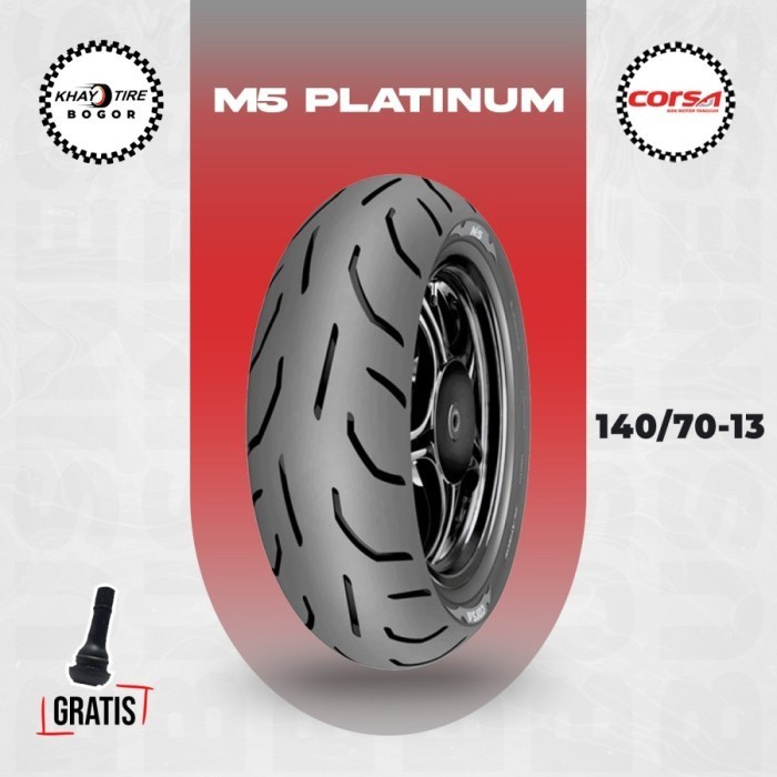 Ban Belakang Tubles Motor NMAX CORSA PLATINUM M5 140/70 Ring 13