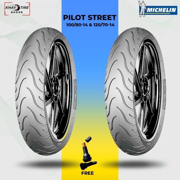 Sepasang Ban HONDA PCX - MICHELIN PILOT STREET 100/80-14 & 120/70-14 .