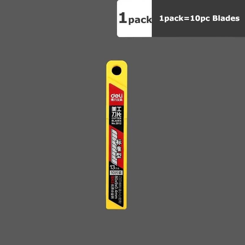 

DELI Mata Pisau Cutter Knife Blade Alloy Steel SK5 9mm 10 PCS - 2012