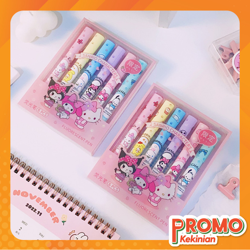 

Promo Kekinian - S6347 6 PCS Stabilo Motif Karakter / Set Highlighter Warna Warni / Stabilo Pastel Karakter