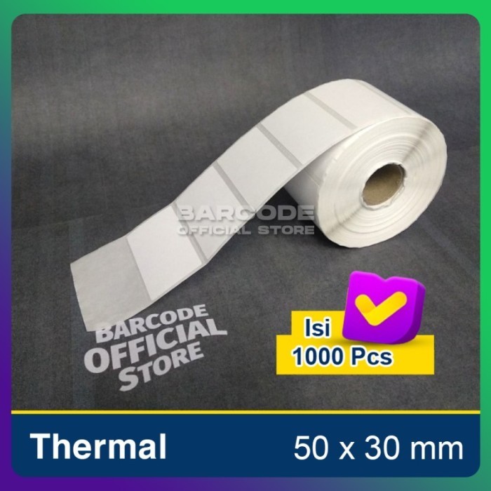 

Label Stiker Termal 50x30mm / 50 x 30 / 50x30 mm 1 Line (1 Slop) -tma56