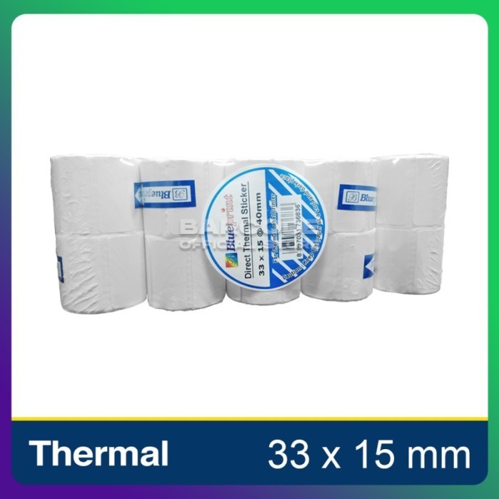 

Label Termal 33x15mm / 33 x 15 / 33x15 mm 1 Line (1 Slop) -TMA56