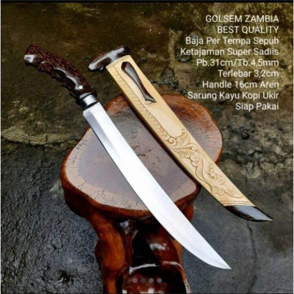 putra katana TERLARIS GOLOK BAJA PUTIH  ASLI GOLOK SEMBELIH SAPI  ZAMBIA TAJAM KUALITAS SYAT KERTAS 