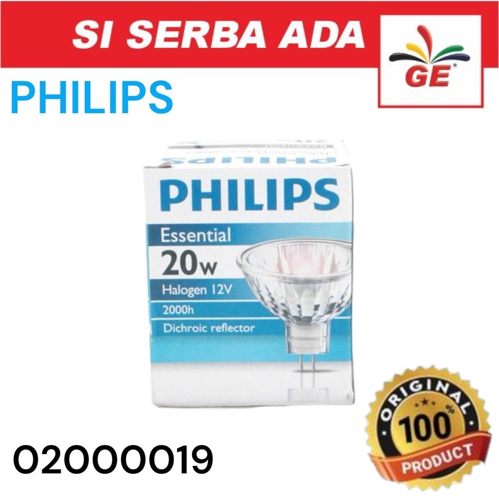 Philips Lampu LED Essential 20W Halogen 12V 20W 02000019
